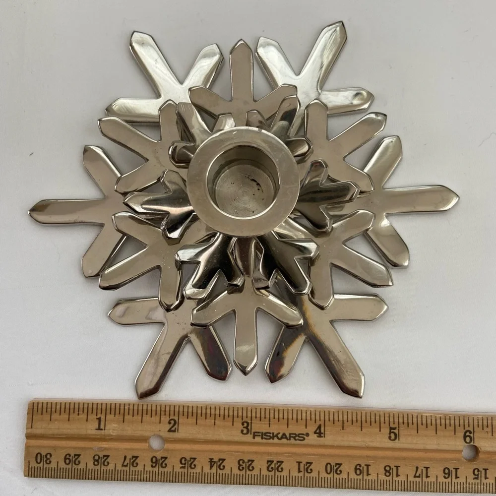 Crate&Barrel snowflake candle holder